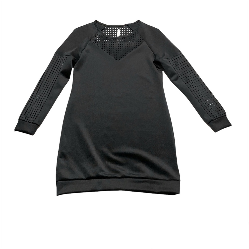 Fabletics Athleisure Stretchy Casual Mesh Cutout Dress Size Small Long Sleeve